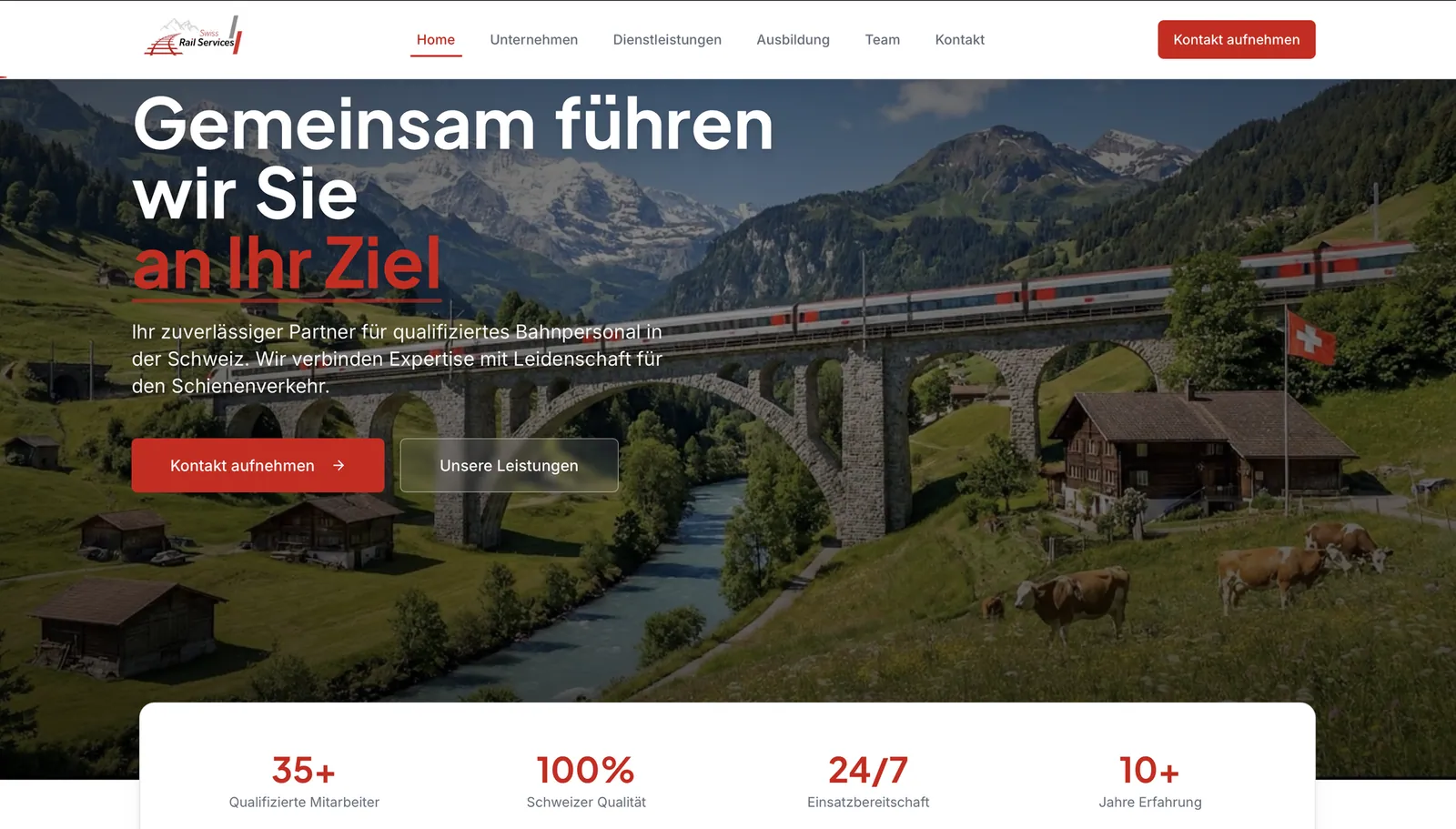 Swiss Rail Services, Website von Frascati