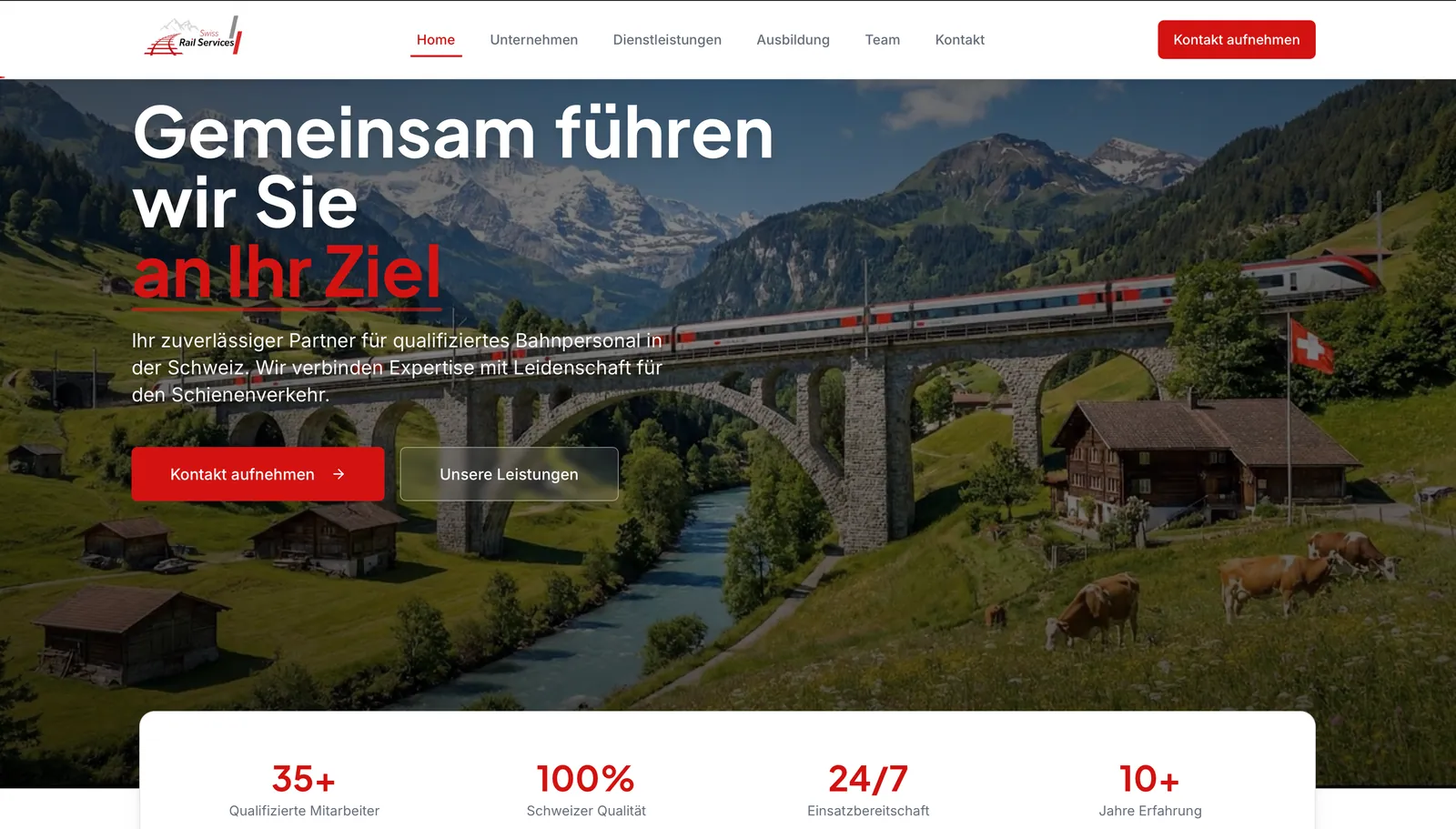 Swiss Rail Services, Website von Frascati